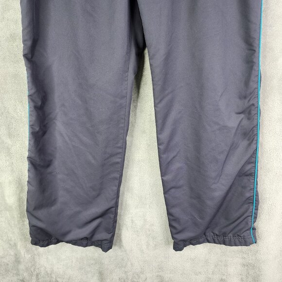 Mens Gray & Teal Reebok Athletic Pants 100% Polyester Elastic Drawstring Waist M - Picture 3 of 14
